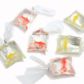 100pcs Small Fish in Water Bag Transparent Resin Goldfish Charms Jewelry Pendant Fish Bag Earrings Pendant Handmade DIY Crafts