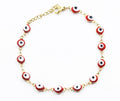 BMZ 2025 Best Quality Multi-Color Evil Eye Bracelet 18K Gold Stainless with Adjustable Length New Religious Jewelry