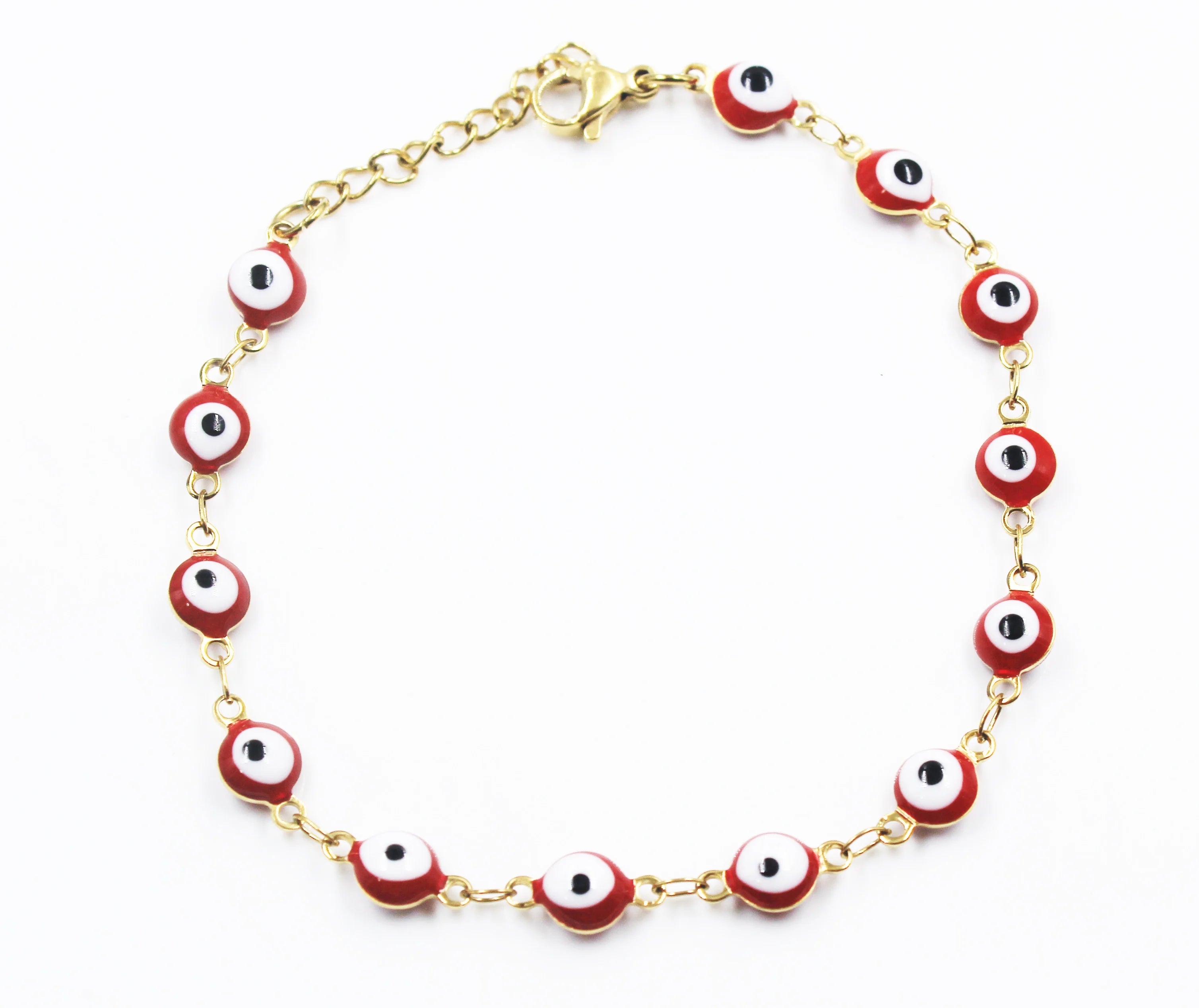BMZ 2025 Best Quality Multi-Color Evil Eye Bracelet 18K Gold Stainless with Adjustable Length New Religious Jewelry