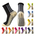 Wholesale Unisex Crew Gym Grip Socks Anti-Slip Exercise Floor Sport for Youth Multi-Color Cotton Blend Custom Bottom Yoga