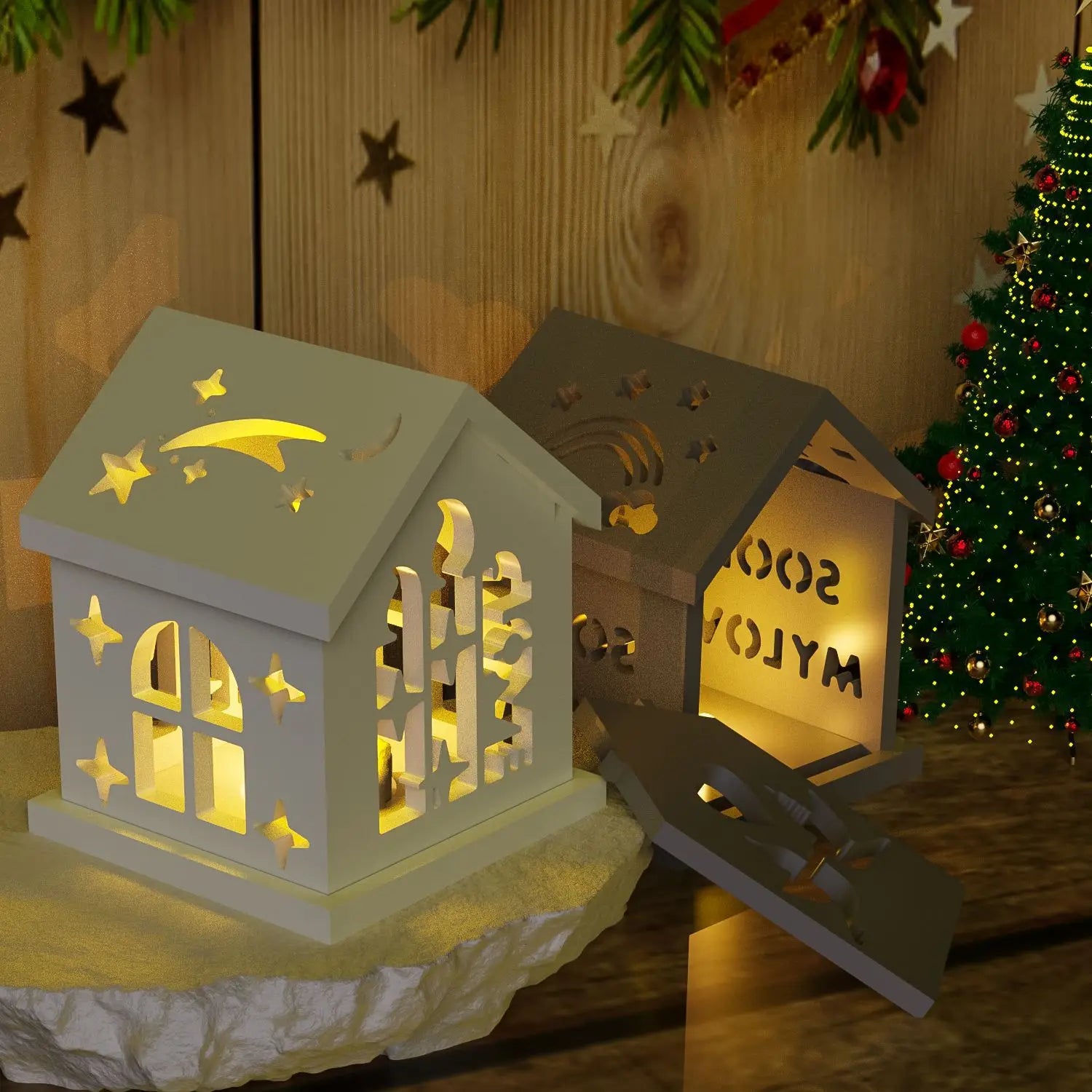 Diy Glue Mold Love Peace Pigeon Candle House Mini Night Light Silicone Mold Decoration