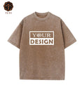 Wholesale 100 Cotton Acid Wash Oversized Tshirt Heavyweight T Shirt for Men Custom Blank Vintage T Shirt