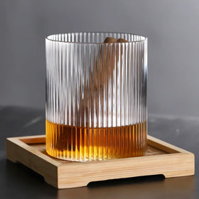 Twisted Crystal Striped Whisky Glass Tumbler Cup Ins Vertical Stripes Cocktail Ribbed Coffee Cups Ice Cream Glass Cup
