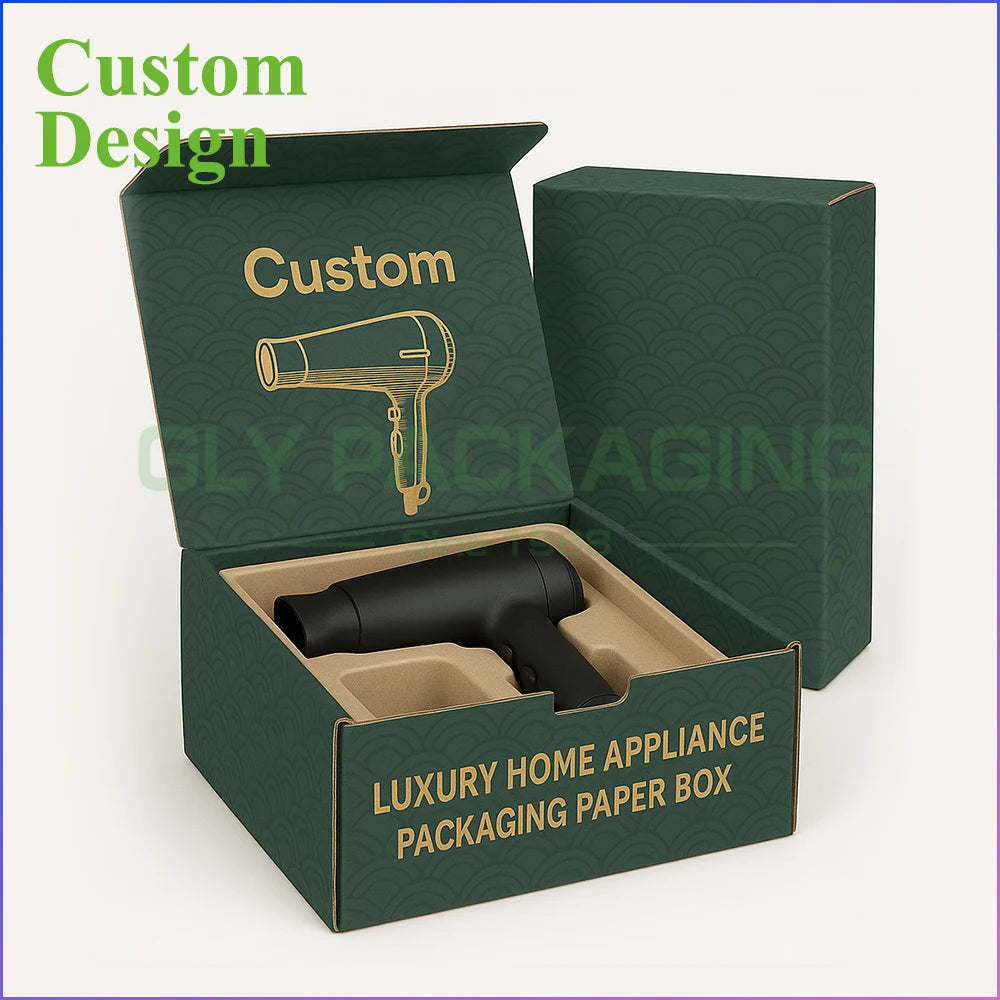 Custom Cardboard Luxury Home Appliance Hair Dryer Packaging Paper Box
