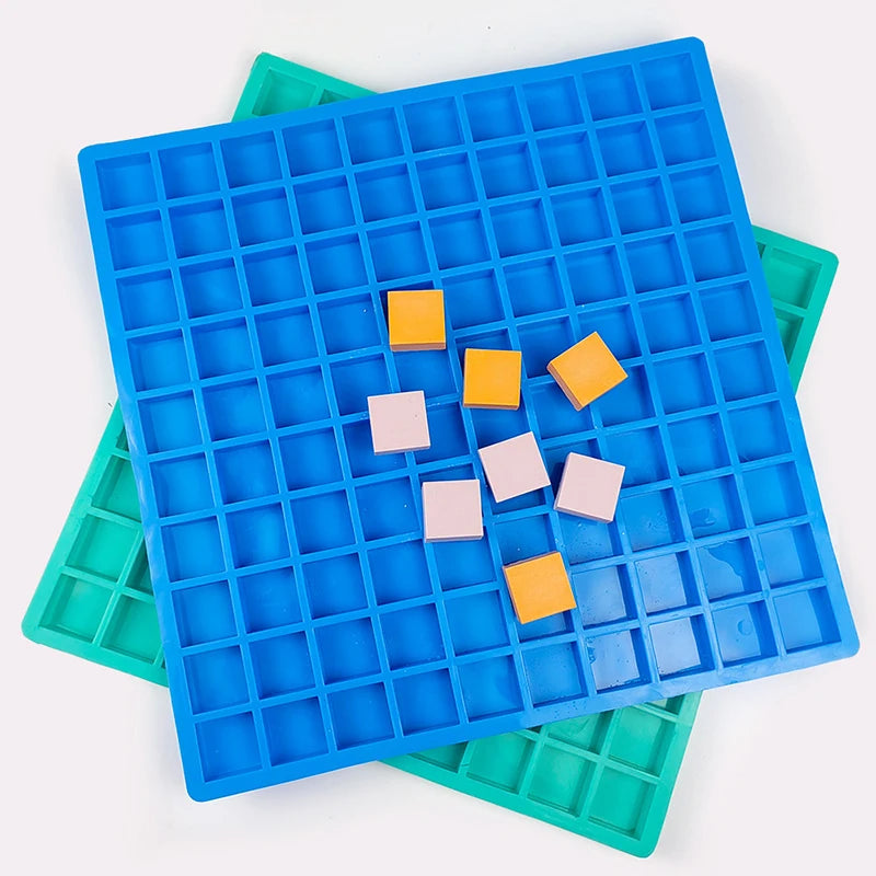 Early Riser New 100 Cavity Square Candy Chocolate Silicone Mold Ice Tray Ice Cube Tray Pet Cookies Jelly Fondant Cake Tools
