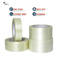 2- Recyclable Heavy Duty Straight and Cross Mesh Fiber Fiberglass Reinforced Filament Strapping Packing Self Adhesive Tape