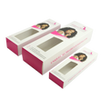 Panic Buying CMYK Color Biodegradable Art Paper Folders Matt Lamination Embossing Hair Box Wig Packaging Boxes