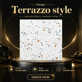 Modern Design Porcelain Tiles with Terrazzo Stone Look for Terrace & Hall Flooring Acid-Resistant Wear-Resistant