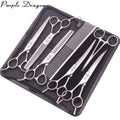 Left-Hand Dog Grooming Scissors  7" Japan Steel Straight Shears Pet Thinning Scissors Animal Curved Scissors Z3006