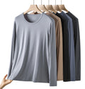 Custom Solid Color Over Sized Round Neck Bulk Best Quality Men Long Sleeve t Modal t Shirt