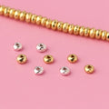 Minimalism High Quality 925 Sterling Silver Polished Wheel Spacers Beaded for Jewelry Making Accessories