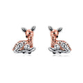 Wholesale High Quality Jewelry 925 Sterling Silver Unique Animal Deer Stud Earrings for Women