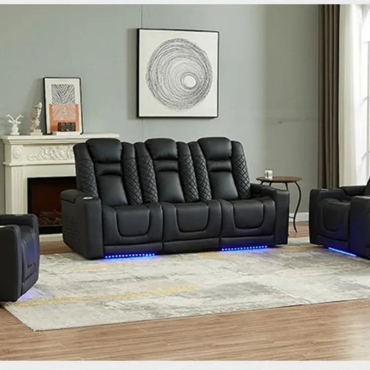 Genuine Leather Multifunctional Cinema Sofa for Luxury Living Accessible for Mansion House or Flat Floor Video Room Furniture