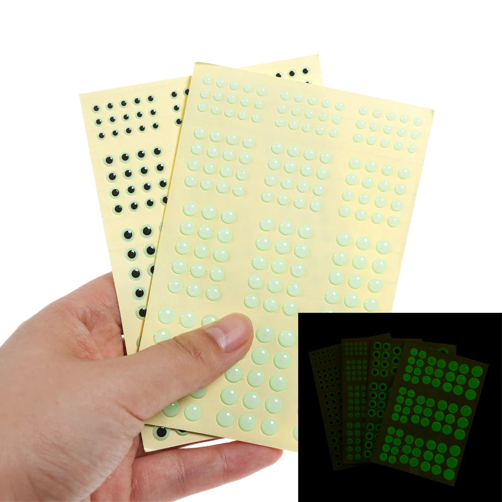 69/183pcs 3mm~10mm Luminous 3D Lifelike Fish Eyes DIY Material for Jig/Plastic Lure Fly Tying Streamers Baitfish Making