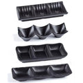 Black Melamine Tableware Dip Plate Japanese Style Black Tableware Frosted Thickened Plastic Dish