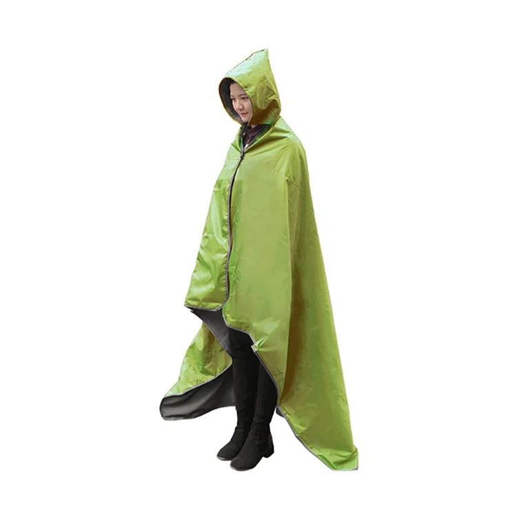 Solid Color EVA Waterproof Rain Poncho | Unisex Hooded Reusable Raincoat for Motorcycle Cycling Outdoor Camping Hiking