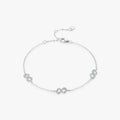 925 Sterling Silver Fine Jewelry Romantic Infinite Love Bracelets Original Design Stunning Clear CZ Charm Bracelet for Women