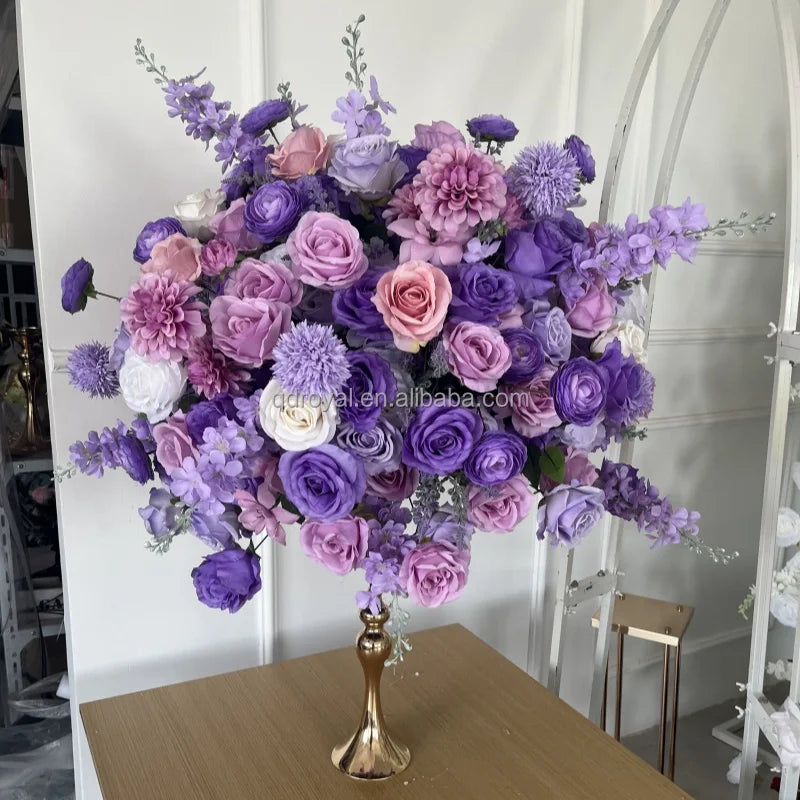 Classic Colorful Floral Ball Popular Lotus Artificial Rose for Wedding Decoration Ball Center Piece for Valentine's Day