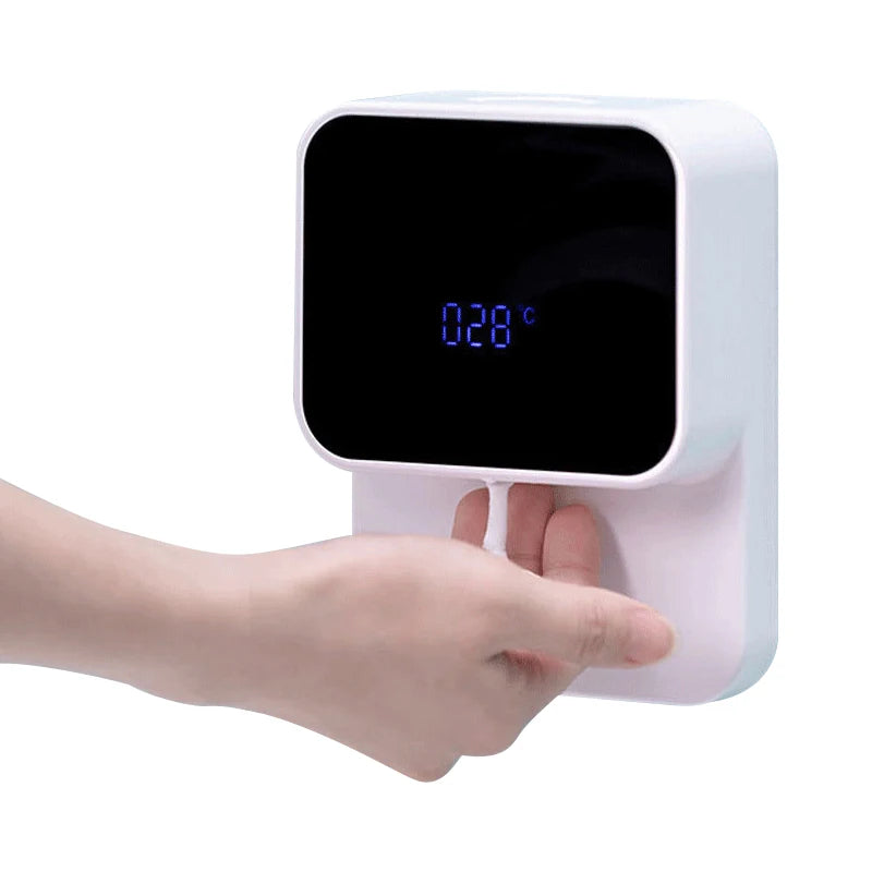 USB Smart LED Temperature Display 280ml ABS Wall-Mounted Automatic Foam Soap Dispenser for Bathroom New Design Hand Washing Tool