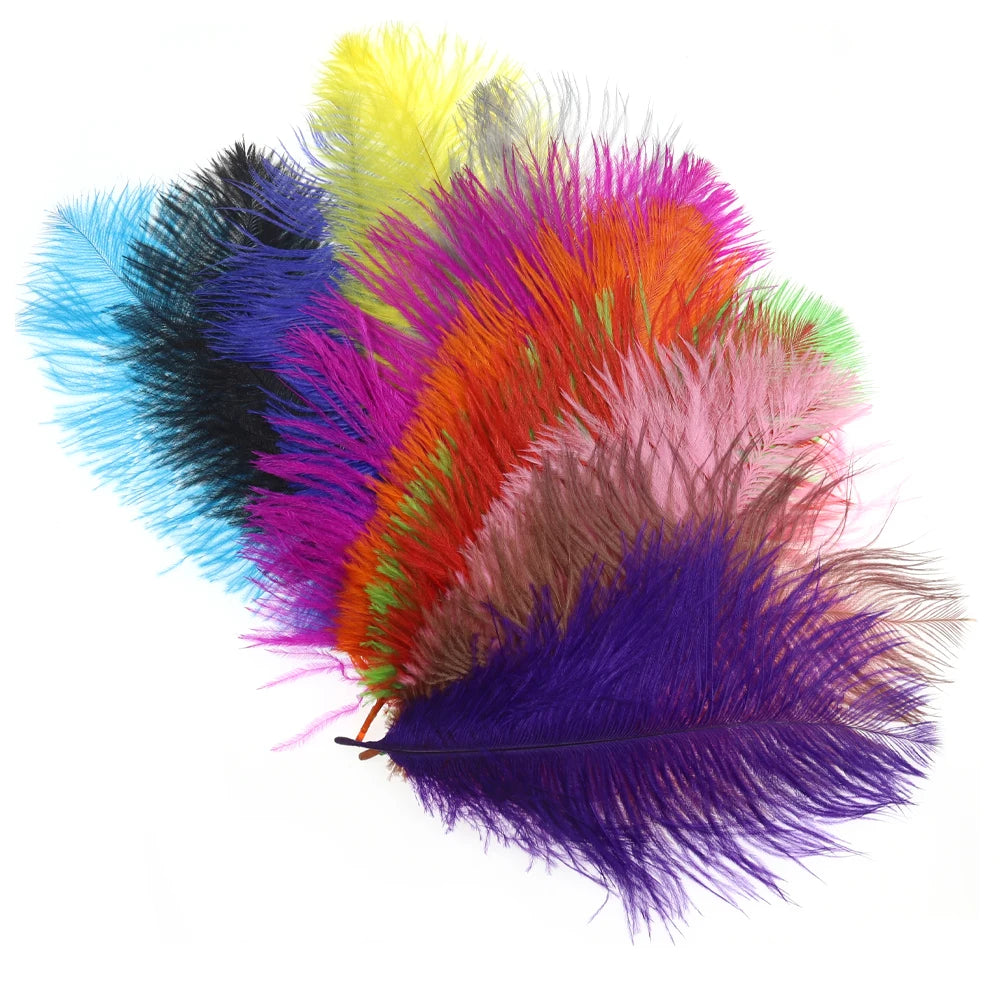 18-25cm Fly Tying Ostrich Feathers for Streamer Nymph Indicator Ostrich Herl Plume Fluffy Body Tying Materials