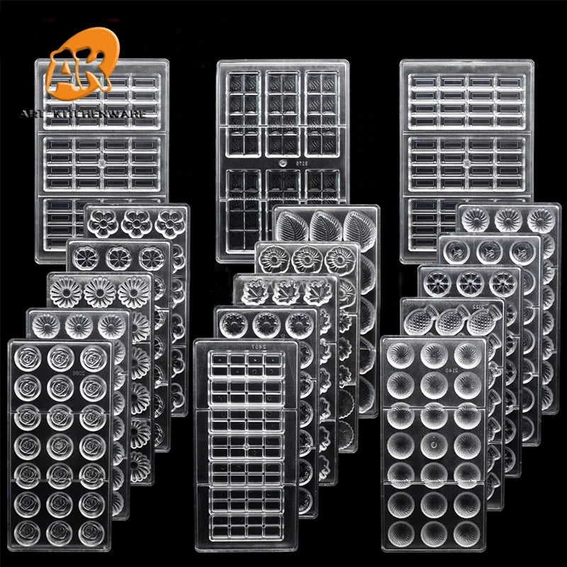 AK Transparent 24 Half Ball Shaped Plastic Dubai Chocolate Bar Moulds Sweet Candy Bakewarre Baking Mold Chocolate Plastic Mold