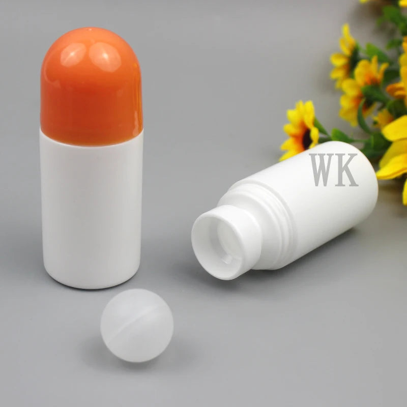 50ml 60ml Perfume Deodorant Containers Roller Ball Cosmetic Wholesale Plastic Roll on Bottle