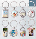 Wholesale Sublimation Blank Keychain Metal Heat Transfer Keychain Blank Board Key Rings for DIY Crafts Supplies