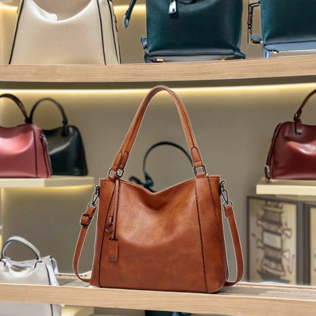 2025 New Spring Fashion Handheld Hobo Bag Zipper Soft Leather Crossbody Large-Capacity  Waterproof  for Women