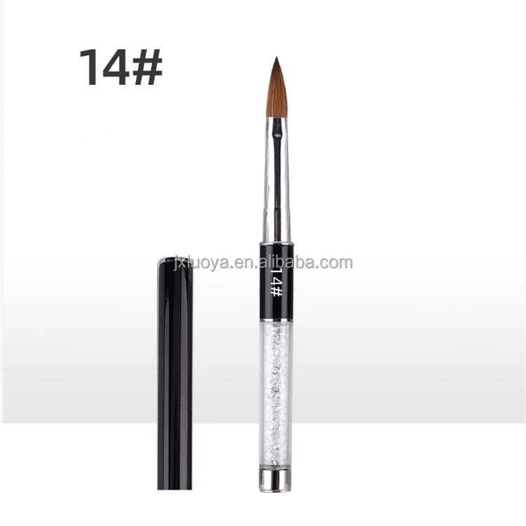 Luxury Kolinsky Acrylic Nail Brush Set for Acrylic Nail Application Oval Liner Hair Shapes for Beauty Use