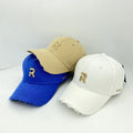 New 5/6 Panel Curved-Brim Adult Baseball Cap 3D Embroidery Sporty Street Style Worn Distressed Dad Hat 100% Cotton Canvas