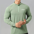Autumn Winter Men's Quick-Drying Elastic Fitness Tops Long Sleeve T-Shirt for Basketball Outdoor Leisure Sports Solid Knitted