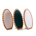 New Fashion Oval Shape Wooden Jewelry Display Stand Necklace Pendant Bamboo Board Bracelet Velvet Display for Jewelry Store