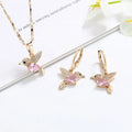 Unique Humming Bird Jewelry Set Luxury 18K Gold Plated  Micro Lay Aaa Cubic Zircon High-End  for Women's Jewelry Set