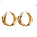 Luxury Accessories Jewelry Chunky 18K Thick Wide Gold Hoop Earring Vintage Statement Earring Medium Hoop Gift for Her