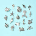 Pandahall Diy Cross-border Hot Sale 18 Marine Style Stainless Steel Dripping Oil Vintage Pendant Marine Life Small Women's