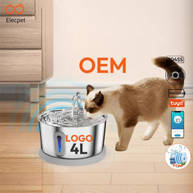4L Pet Intelligent Sensor Water Dispenser Stainless Steel APP Real Time Monitoring Drinking Water Automatic Fountain Water