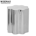 WISEMAX FURNITURE Nordic Living Room Furniture Flower Silver Metal Tea Table Low Height Stainless Steel Coffee Table