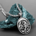 Retro Viking Europe and America Hip Hop Stainless Steel Personality Skull Bell Pendant Necklace for Men