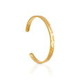 Chris April Minimalist 316L Stainless Steel PVD Gold Plated Trendy Bumpy Texture Organic Open Cuff Bracelets