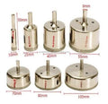 7pcs Diamond Coated Drill Bit Set 10-100mm Diamond Tools Hole Saw Use for Glass Ceramic Marble Tile Granite DIY Tool Accessories
