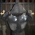 Custom French Terry Vintage Acid Wash Distressed Men Zip up Embroidery Hoodie OEM 400 500gsm Hoodies Custom logo 100% Cotton