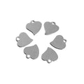 12mm Stainless Steel Heart Charms Pendant DIY Necklace Bracelet Jewelry Making Extension Chain Tail Charm Accessories