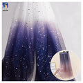 DX145 Wholesale Gradient Glitter Stars Sequin Tulle Mesh Fabric Ombre Stars Tulle Fabric for Girl Dress