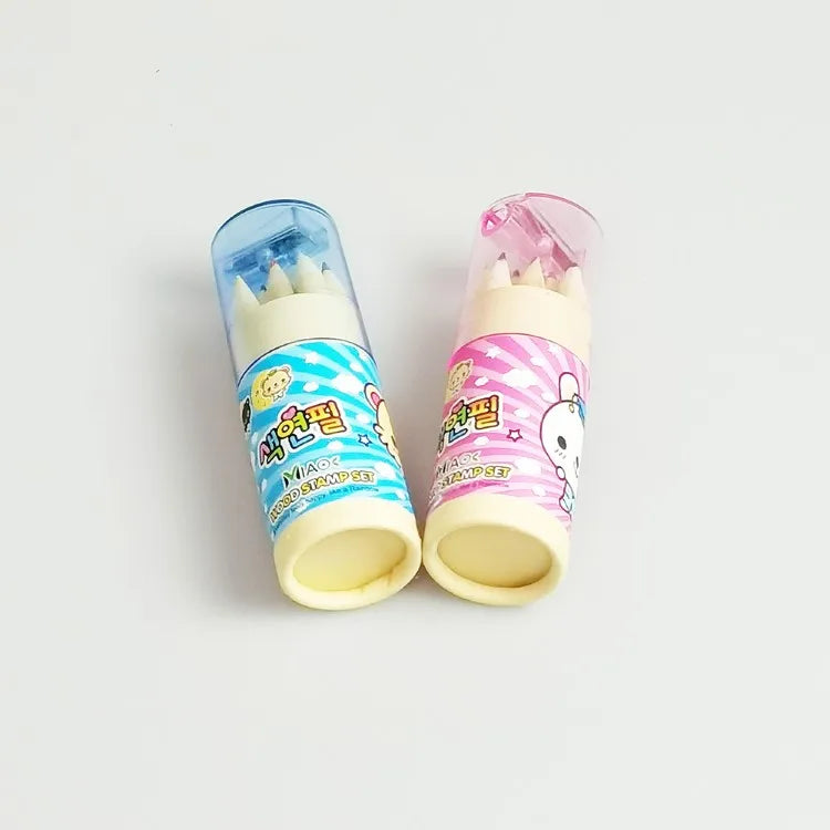 Wholesale U+ 12pc Eco-friendly Kids Art Set with New Design Color Pencils Paper Tub Pencil Sharpener Gift Young Artists