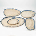 Blue Fish Scale Ceramic Fruit Plate Creative Porcelain Tabletop Decorations for Restaurant/Hotel