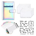 Custom Logo A6 Budget Binder Set PU Leather 6-Ring Savings Binder with Cash Envelopes Low MOQ Bill Organizer for Promotional