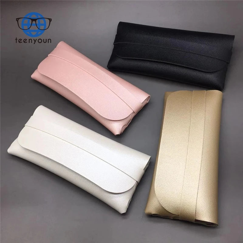 Teenyoun Customized Logo Glasses Bag Eyewear Box Sunglasses Pouch Pvc Fake Leather Case