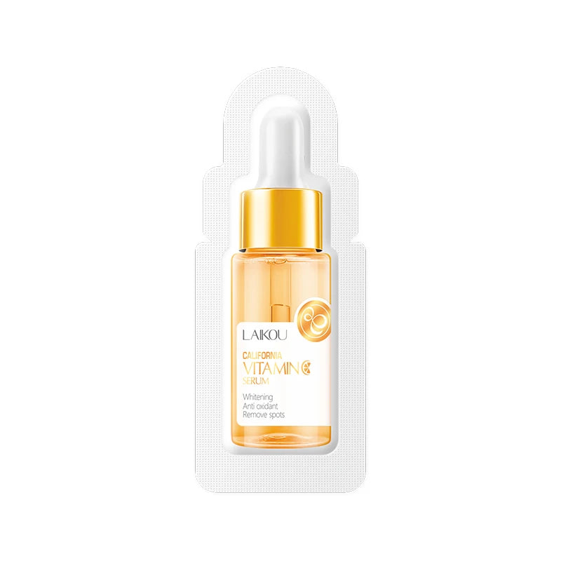 LAIKOU 1.5ml Anti-Aging Face Serum Vitamin C Hyaluronic Acid Liquid for Facial Whitening Brightening Wrinkle Reduction Skin Care