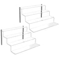 High Quality Eco-Friendly Water Resistant Acrylic 3-Tier Store Display Stand for Cake Dessert Snack Retail Use with Custom Size