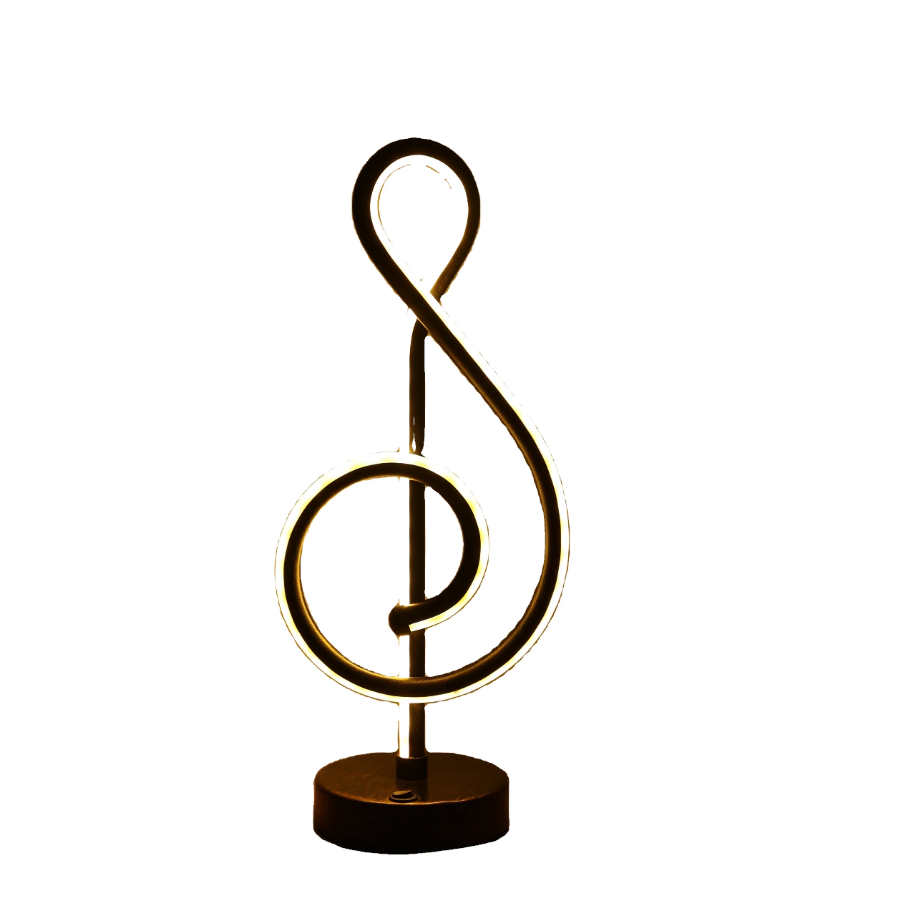 Creative Modern Design LED Charging Table Lamp Retro Cafe Music Bar Decorative with Clear Bar 5V Metal Shade for Restaurant Use
